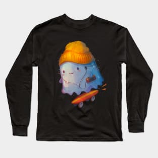 Ghost Skateboarder Long Sleeve T-Shirt